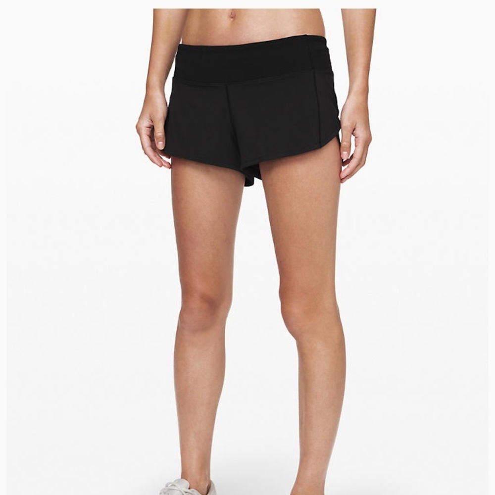 Lululemon size 6 black 2.5” speed up short